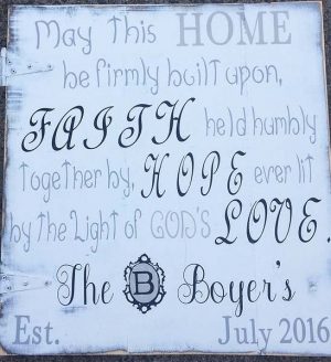May This Home Be Firmly Built ...(personalized with Name monogram)