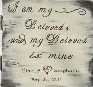 I am my Beloved's and my Beloved is mine (personalized with monogram)
