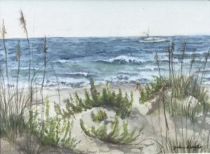 Original Seascape Watercolor #11