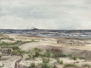 Original Seascape Watercolor #3 (OUT OF STOCK)
