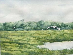 Original Seascape Watercolor #4 - The Chase