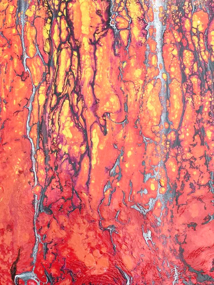 NEW - Composition #7 "Dancing Flames" (Acrylic on Canvas)(Out of Stock) - Image 2