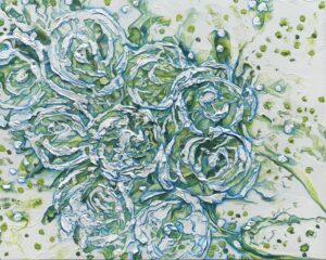 "BLUE & WHITE ROSES"