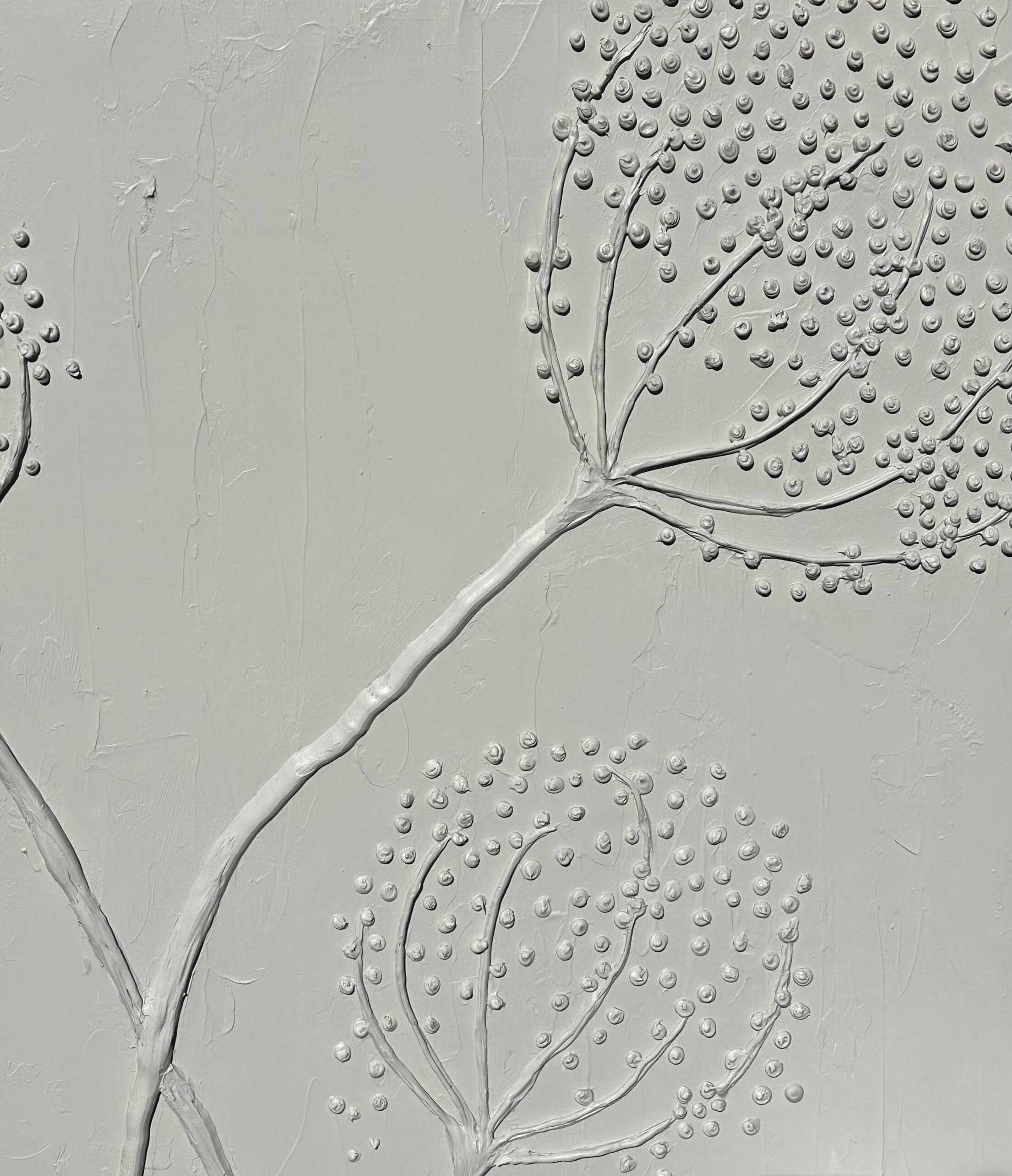SOLD "Dots and Ruffles in Grey" - Image 2